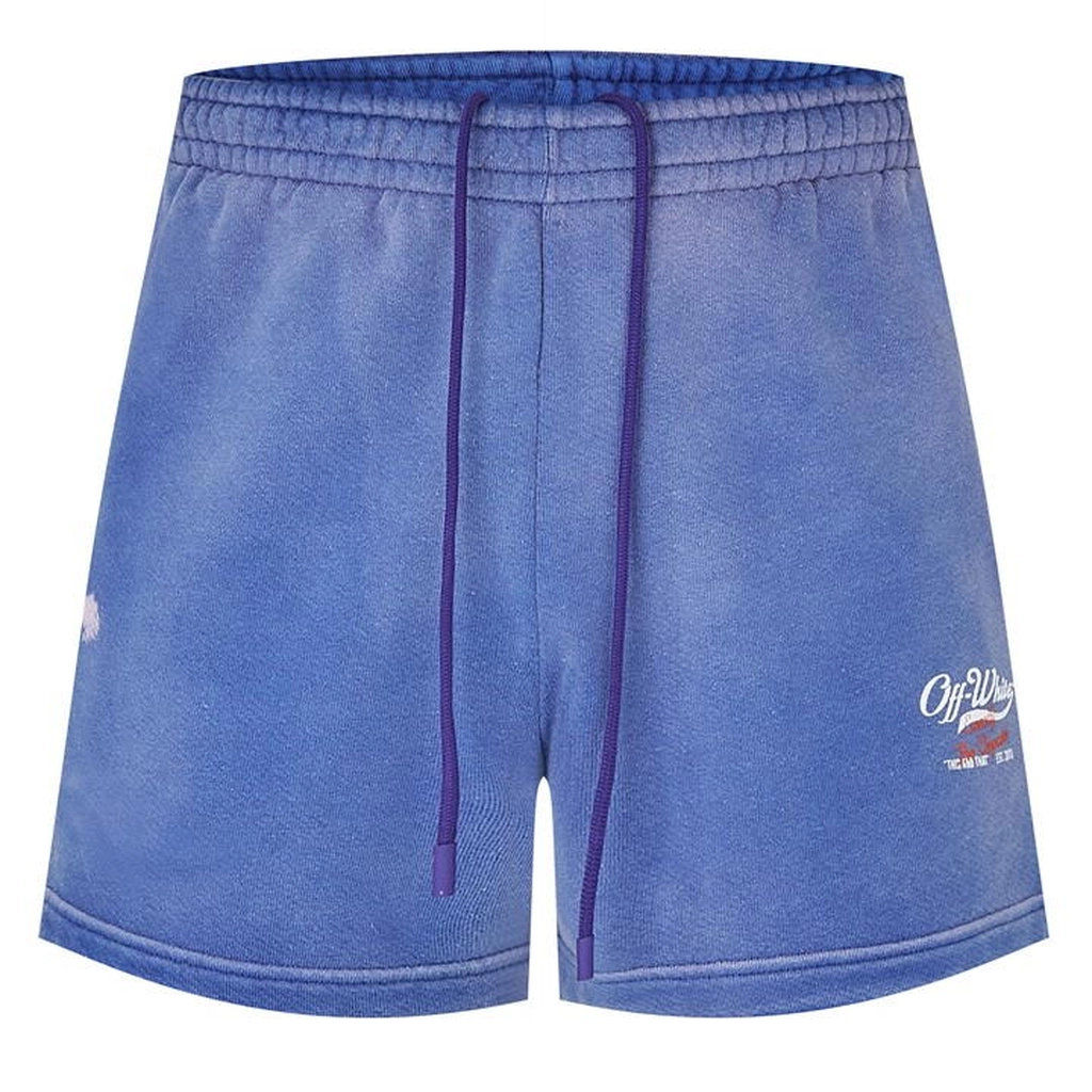 Off White Wave Sweatshorts - Purple